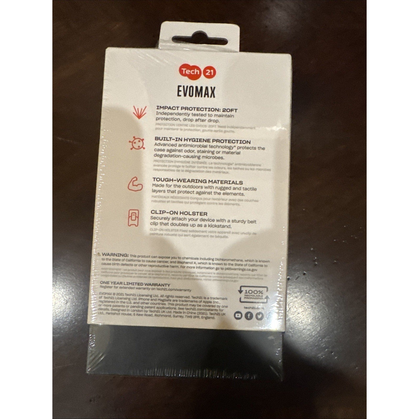 Tech-21 EvoMax iPhone 13 - Rugged Case / Cover - Black - New