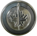 Winnipeg Jets Molded Plastic Auto Emblem, Silver Chrome Color, Raised, Adhesive Tape Backing