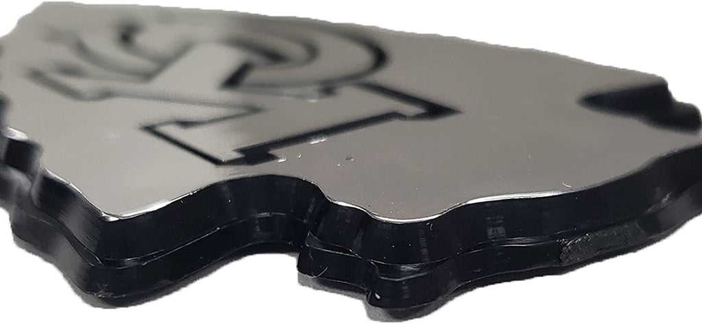 Winnipeg Jets Molded Plastic Auto Emblem, Silver Chrome Color, Raised, Adhesive Tape Backing