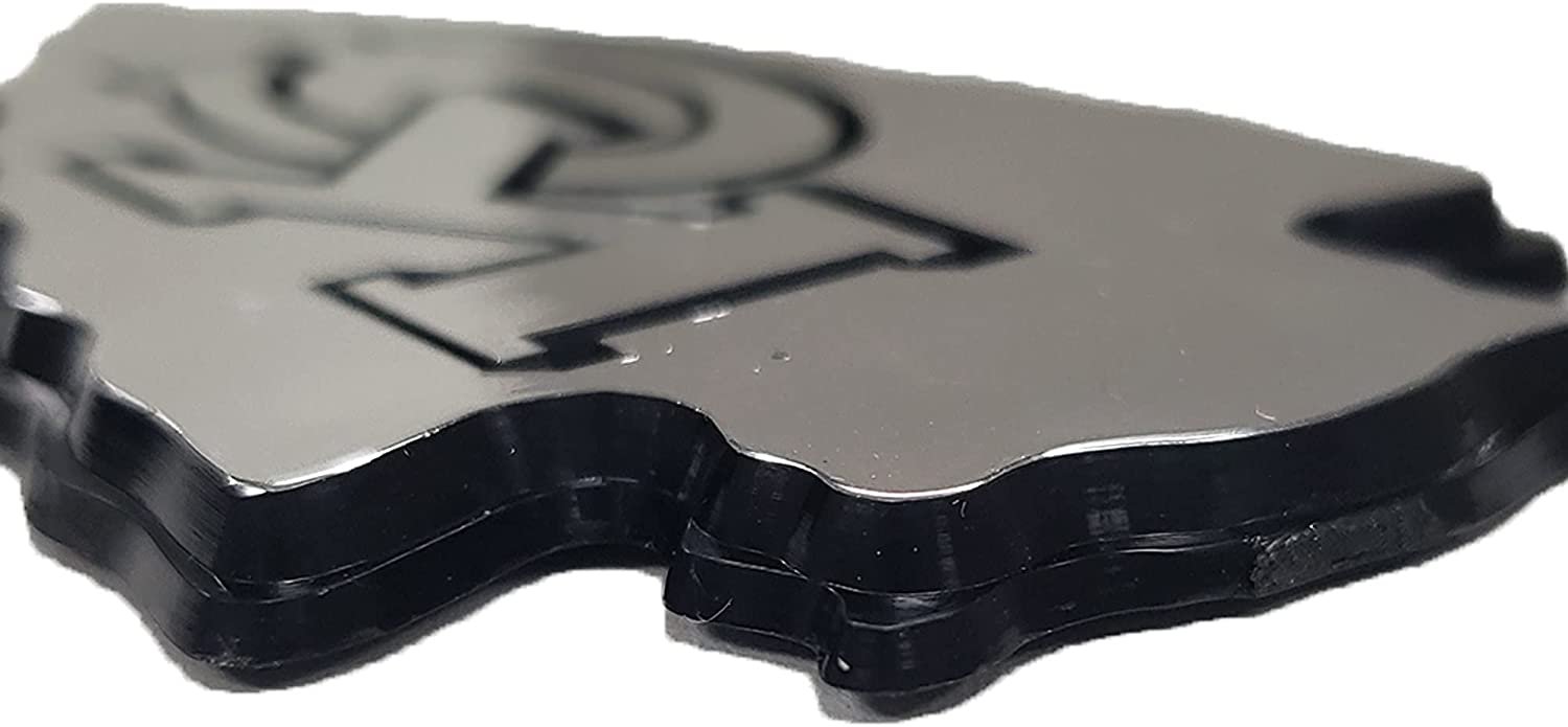 Winnipeg Jets Molded Plastic Auto Emblem, Silver Chrome Color, Raised, Adhesive Tape Backing